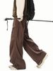 American-style Functional Sports Cargo For Men, Autumn Trendy Brand Paratrooper Workwear Pants, Stylish Loose Straight_desvips.com