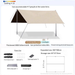 Outdoor Thickened Camping Tent Set Butterfly Shape Rainproof Sunshade Umbrella Black Coating Tarp_desvips.com