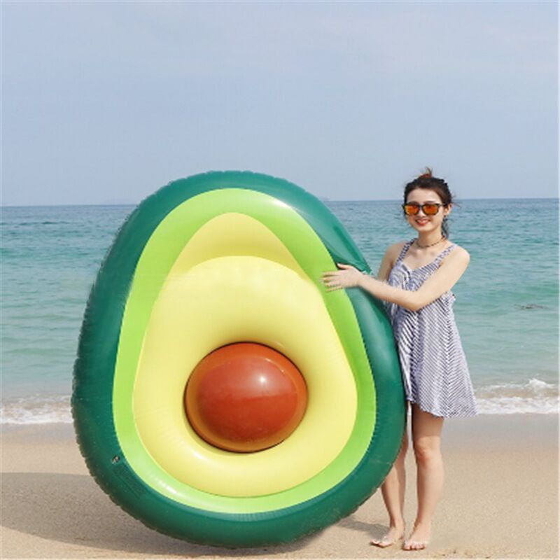 Avocado Pool Float - Extra Large Inflatable Lounger For Adults, Trendy Swim Ring_desvips.com