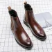 British Style Men Mid Calf Dress Business Formal Ankle Boots Autumn Men's Split Leather Shoes 240830_desvips.com