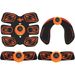 New 6-Pack Shaped Rechargeable Sticker EMS Pulse Intelligent Display Muscle Training Trainer Abdominal Device_desvips.com