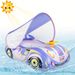 Baby swimming float with UPF50+ sun protection and toy game steering wheel, 0-6 years old swimming float Swimming Rings_desvips.com