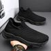 Summer Mesh Breathable Casual Sneakers Slip-On Sock New Fly Knit Shoes For Men_desvips.com