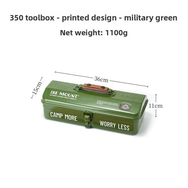 ISE MOUNT Outdoor Camping Portable Coffee Storage Toolbox Iron Tool Accessory Organizer Gift Box_desvips.com