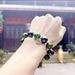 Traditional Chinese blessing incense gray glass bracelets, ensuring peace, transporting blessings, attracting wealth, and clearing negative energy_desvips.com