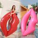 Giant Red Lips Inflatable Floating Bed for Pool Party and Vacation Fun_desvips.com