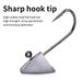 Triangular Lead Head Hook Boat Shaped Fish Hook Reinforced Root Hook Die Cast Lure T Tail Curly Tail White Striped Horse Mouth Green Bass_desvips.com