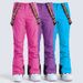001 Gsousnow For Women Windproof Waterproof Thickened Warm Ski Suit Snowboard Snow Pants With Straps_desvips.com