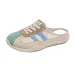 2025 White Sneakers For Women Summer New Ins Thick Sole Casual Shoes Mesh Breathable Half Slippers Trendy K1512_desvips.com