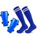 Football Shin Guards & Socks Combo – 2-Piece Protective Gear Set For Men/Women/Youth, Long Compression Socks With Adjustable Straps_desvips.com