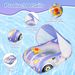 Baby swimming float with UPF50+ sun protection and toy game steering wheel, 0-6 years old swimming float Swimming Rings_desvips.com