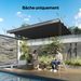 Toile De Toit Pour Pergola Tonnelle Rétractable De 4 X 3 M - Toile Uniquement 350 X 260 Cm Gris Foncé_desvips.com