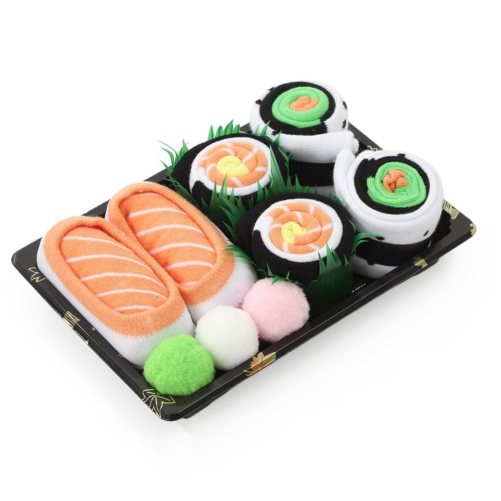 Sushi Long-Length Autumn/Winter Tall Ankle Sports Socks Odor-Resistant Sweat-Absorbing With Patterned Stripes_desvips.com