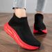 Men's Casual Sneakers Breathable Mesh Socks Fashion Sport Running Shoes Ankle Boots Slip-on Tennis Loafers For Women_desvips.com