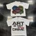 New ART Cartoon Front Back Print 2109 Wide Version T-Shirt Japanese And Korean Casual Top Summer Short Sleeve_desvips.com
