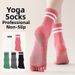 Women's Non-Slip Yoga Pilates Socks Professional Five Finger Mid Calf Split Toe Sports Fitness Indoor Special_desvips.com