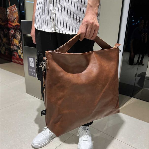 Street Outdoor Retro Handbags Simple Men's 2025 New Arrival Large Capacity Work Clothing Shoulder Women's Crossbody Bag_desvips.com