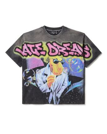 2025 New Printed Sleeve T-Shirt Vest Top Washed Vintage Versatile Casual Trendy Round Neck Short_desvips.com