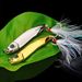 1pcs 10g 5.5cm Electroplated Iron Plate Bait Sinking Sea Fishing Lure Feather Hook Fake Bait Rotating Sequin Mackerel Bait_desvips.com