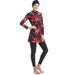 Muslim Swimwear Print Ladies Conservative Swimwear Women Beach Swimwear_desvips.com