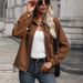 Women's Clothing lapel cardigan autumn new retro Maillard jacket coat_desvips.com