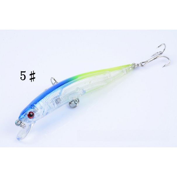 1 Pcs Lure 5-color Plastic Glow-in-the-dark Floating Minnow 9.7cm/8.2g Lifelike Artificial Bait Common Fishing Tackle_desvips.com