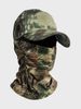 Camouflage With Face Shield Tactical Baseball Cap Outdoor Hiking Climbing Fishing Sun Protection Visor Sports Hat_desvips.com