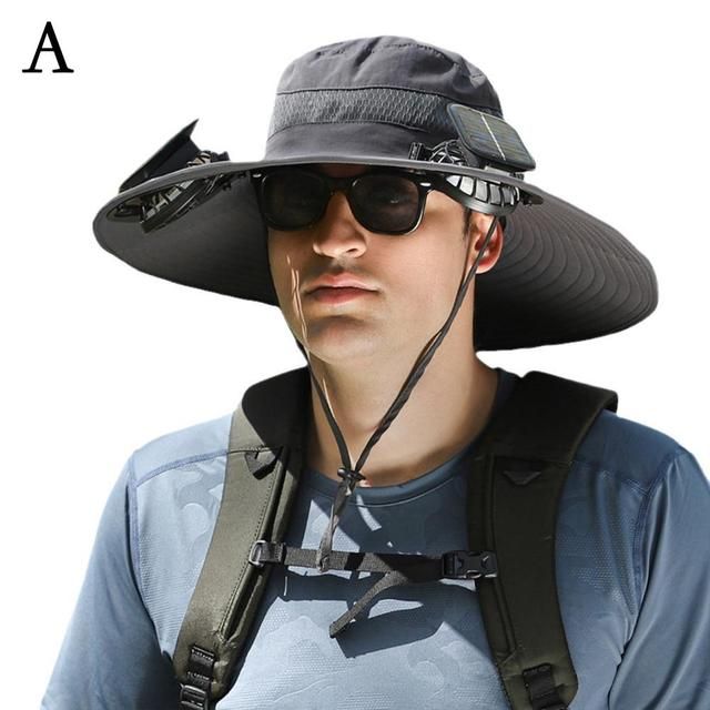 RYYD Fisherman Solar Hat - Portable Fan|Camping & Hiking_desvips.com
