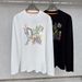 New T-Shirt Spring Printed Trendy Versatile Long Sleeve Crew Neck Men's Autumn Loose Cotton Base Shirt Unisex_desvips.com