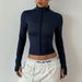 KOOSSOASISWomen's Fitness Yoga Wear, Sportswear, Quick-drying Casual Sports Yoga Jacket, Women's Autumn Top_desvips.com
