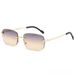 New Outdoor Sports Frameless Oval Cut-edge Glasses, European And American Fashionable Style Ocean Lens Hot Slim Face Sunglasses For Men And Women_desvips.com