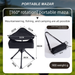 Outdoor Chair, Portable Fishing Camping Triangular Swivel Stool, Lightweight Small Folding Stool_desvips.com