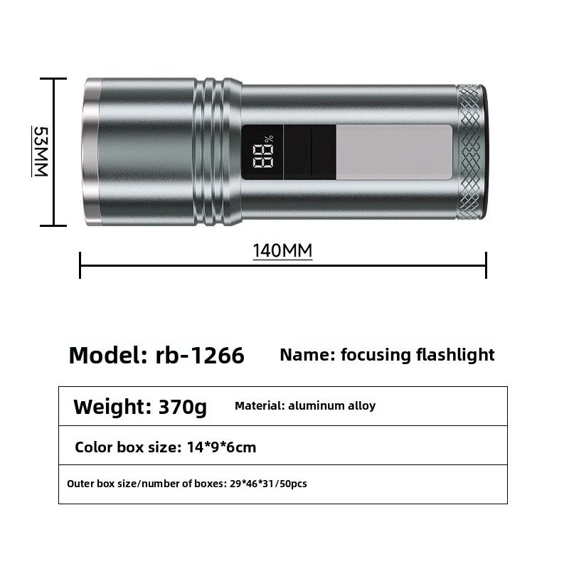 Strong Light Ultra-Bright Outdoor Rechargeable Portable Long Battery Life Long-Range Tactical Emergency Multi-Function_desvips.com
