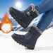 Women's Winter Snow Boots Waterproof Mid-Calf Shoes With Faux Fur Lining & Adjustable Hook-and-Loop Closure – Wide Fit For EU Sizes 36-45_desvips.com