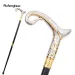 Elegant Golden And White Decorative Cane With A Curved Design, Perfect For Gentlemen And Cosplay, Measuring 36.22inch, For Cospl_desvips.com