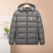 Autumn And Winter Men's Cotton-padded Clothes, Thickened Hooded Cotton-padded Jackets, Removable Hats, Young And Middle-aged Short Cotton-padded_desvips.com