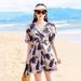 Women's Swimsuit Tummy Control Slimming Summer Conservative Printed One-Piece Skirt Style Middle-Aged Plus Size Swimwear_desvips.com