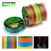 100m Strong Horse 4-strand Multicolor Braided PE Fishing Line 0.4-10#Green Label 6-100LB_desvips.com
