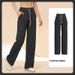 Juyitang Loose Drawstring High Waist Hip Lift Fitness Women's Straight Drape Yoga Wide Leg Pants_desvips.com