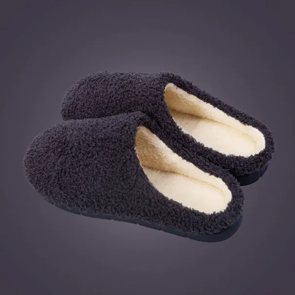 Plush Cotton Designer Sandals: Anti-Slip Furry Slippers For Women's Indoor Comfort A0ce_desvips.com