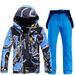 001 Men's Suit Set Snowboard And Ski Jacket Pants Winter Outdoor Warm Thickened_desvips.com