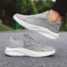 Men's Lace-Up Mesh Leather Patchwork Comfortable Breathable Park Walking Rebound Sole Casual Sports Shoes_desvips.com