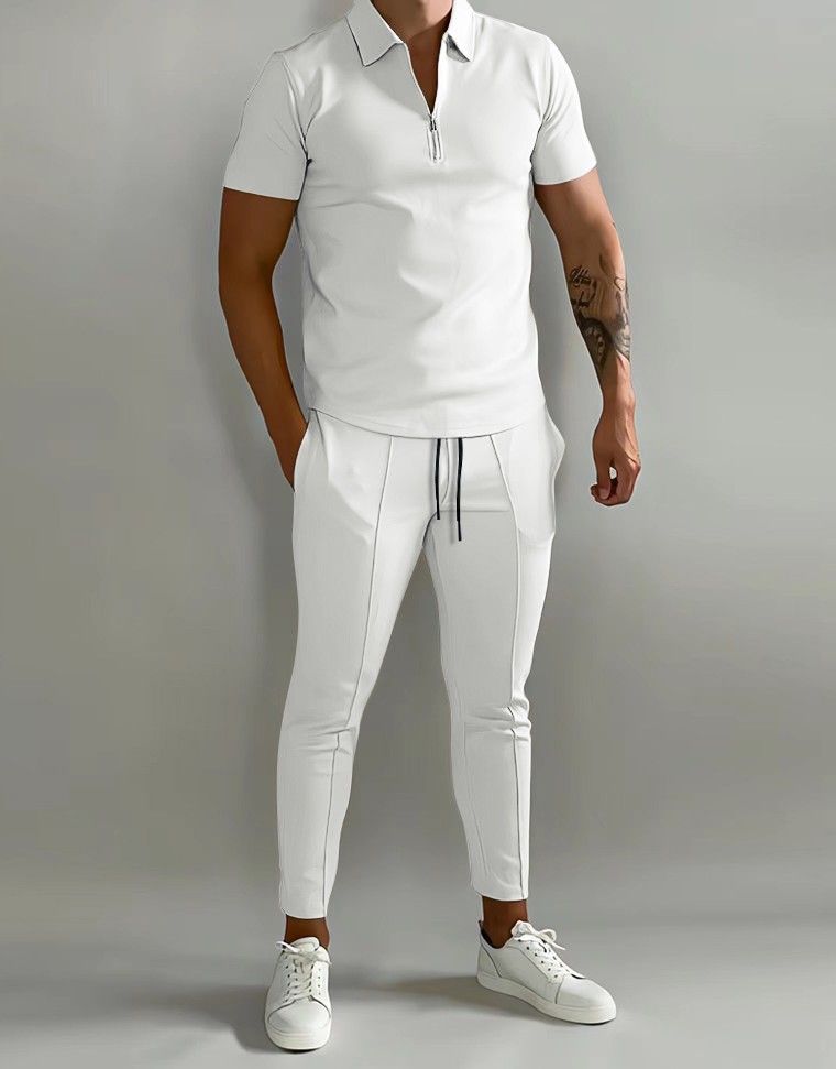 Summer Menswear Slim Fit Trend Youth Leisure Sports Set_desvips.com