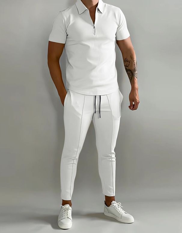 Summer Menswear Slim Fit Trend Youth Leisure Sports Set_desvips.com