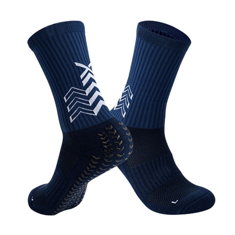 Adhesive Coated Mid Calf Soccer Socks Professional Anti-Slip Men's And Women's Thickened Training Socks_desvips.com