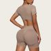 High Waist Slim Fit Yoga Shorts Elastic Sports Fitness Clothes For Hip Yoga Back_desvips.com
