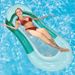 New Printed Inflatable Floating Row Foldable Backrest Swimming Ring Inflatable Floating Bed Water Lounge Chair Inflatable Net Floating Row_desvips.com