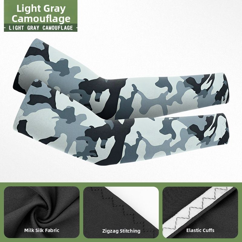 Running Arm Warmers Summer Children's Ice Sleeves Straight Cut Ice Silk Sweat Absorbing Sports Arm Protectors Breathable UV Protection Sunscreen_desvips.com