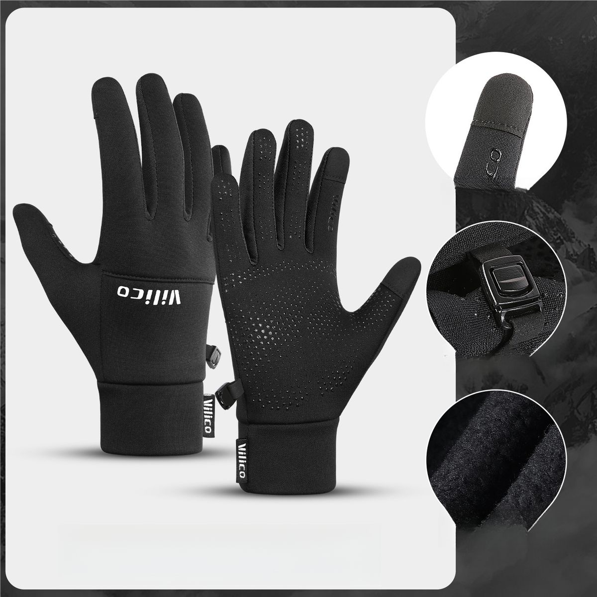 Outdoor Sports Running Men's Cycling Touchscreen Gloves Women's Autumn Winter Riding Warm Fleece Windproof Coldproof_desvips.com