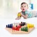 New Wooden Children's Parent-child Interactive Educational Science Toy: Solid Wood Tabletop Hexagonal Chess Puzzle Toy_desvips.com